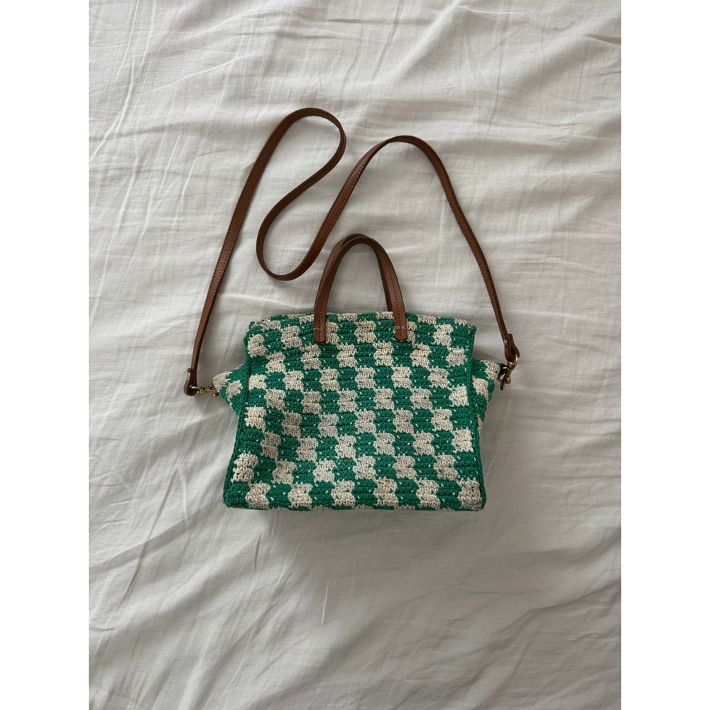 Clare V. Green Checkered Petit Summer Simple Tote Small *Please Read*